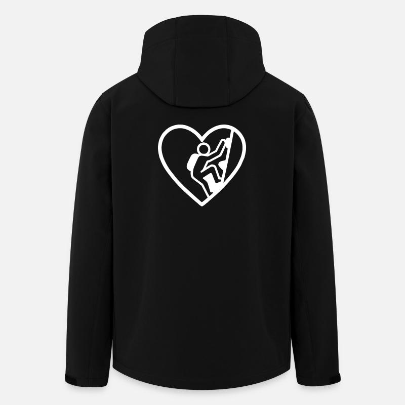 Climbing Heart – Vertical Passion - Men’s Recycled Softshell Jacket by Stanley/Stella - black