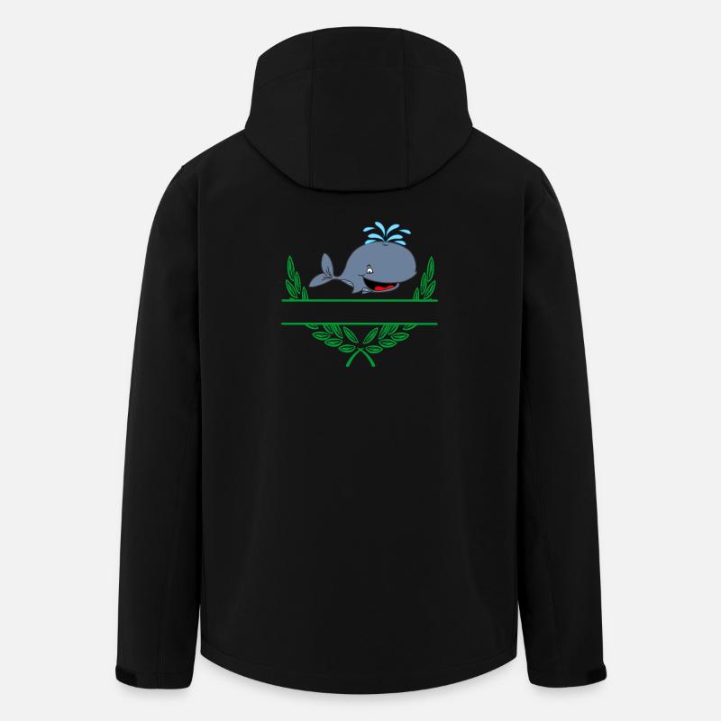 Baleine avec espace de noms - Veste softshell homme en polyester recyclé Stanley/Stella - noir