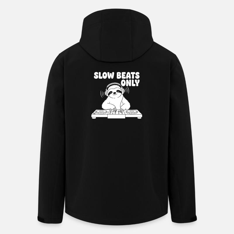 Slow Beats Sloth DJ - Men’s Recycled Softshell Jacket by Stanley/Stella - black