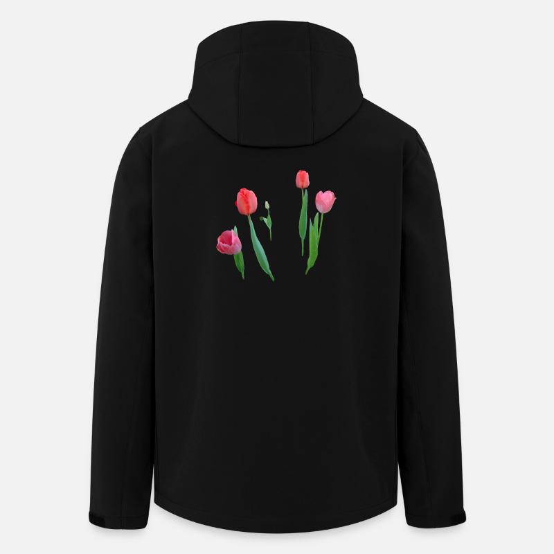 Tulpen - Recycelte Männer Softshell-Jacke von Stanley/Stella - Schwarz