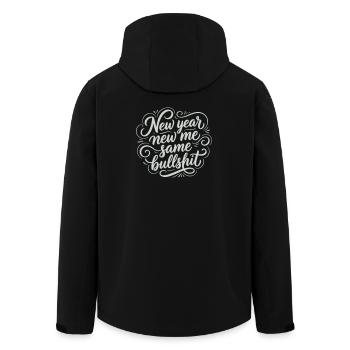 Neujahr Dasselbe Quatsch – Lustige, sarkastische Weiße - Recycelte Männer Softshell-Jacke von Stanley/Stella - Schwarz - Hinten - AI Model Male 185 light (185cm)
