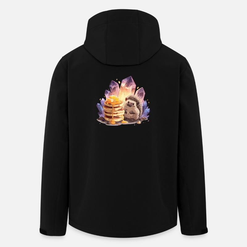 Pfannkuchen und Kristalle Hedgehog - Recycelte Männer Softshell-Jacke von Stanley/Stella - Schwarz