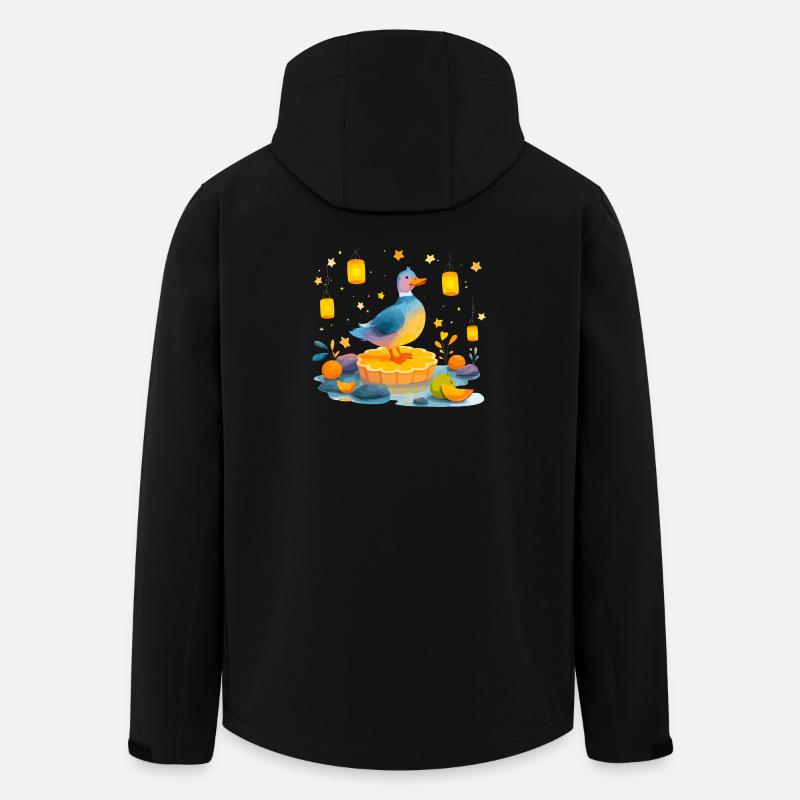 Canard sur tranche d’agrumes - Veste softshell homme en polyester recyclé Stanley/Stella - noir