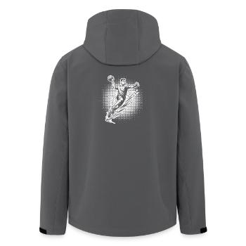 Handball Fans aufgepasst schlichtes Statement für - Men’s Recycled Softshell Jacket by Stanley/Stella - black - Back - AI Model Male 185 light (185cm)