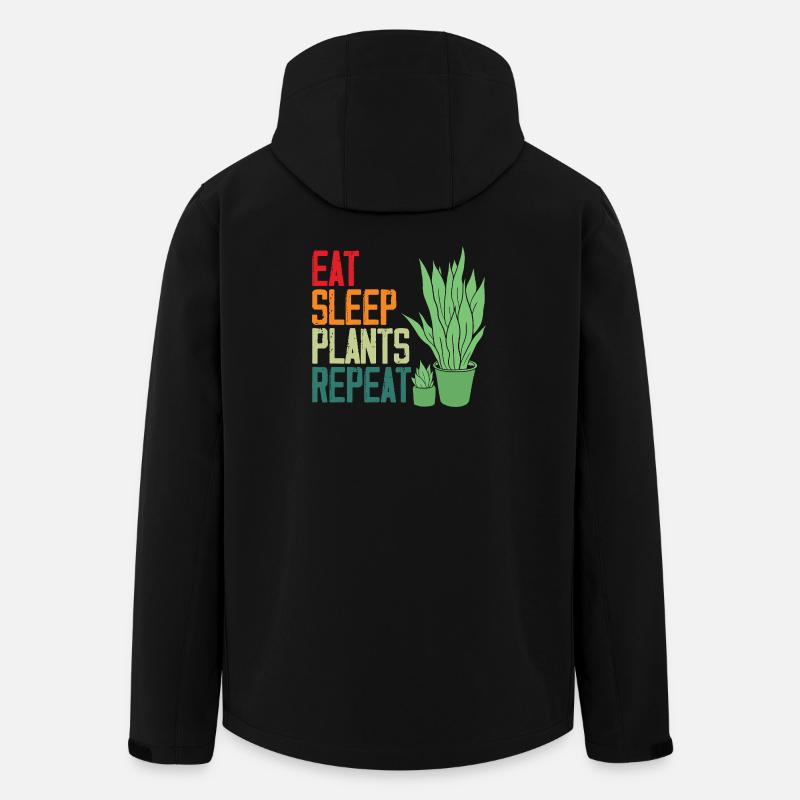 Eat Sleep Plants Repeat Plant Lover - Recycelte Männer Softshell-Jacke von Stanley/Stella - Schwarz