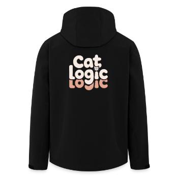  Cat Logic Lustiger Katzen Spruch Für - Recycelte Männer Softshell-Jacke von Stanley/Stella - Schwarz - Hinten - AI Model Male 185 light (185cm)