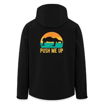 Les passionnés de fitness me poussent vers le haut gymnase de calistnique - Veste softshell homme en polyester recyclé Stanley/Stella - noir - Dos - AI Model Male 185 light (185cm)