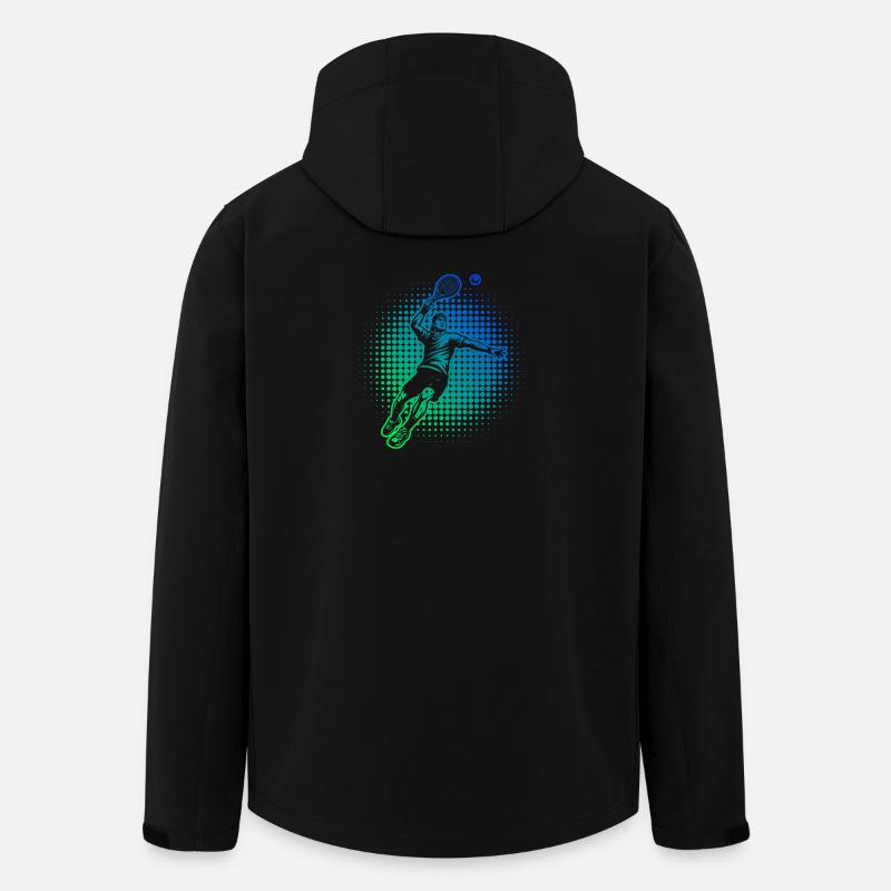 Padel Illustration für Padelspieler - Recycelte Männer Softshell-Jacke von Stanley/Stella - Schwarz