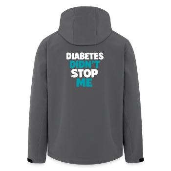 Blood Sugar Insulin Support Type One Pride - Men’s Recycled Softshell Jacket by Stanley/Stella - anthracite - Back - AI Model Male 185 light (185cm)