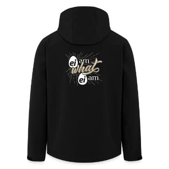 Fans de poulet - Coq - Coq - Diction - Bio - Veste softshell homme en polyester recyclé Stanley/Stella - noir - Dos - AI Model Male 185 light (185cm)