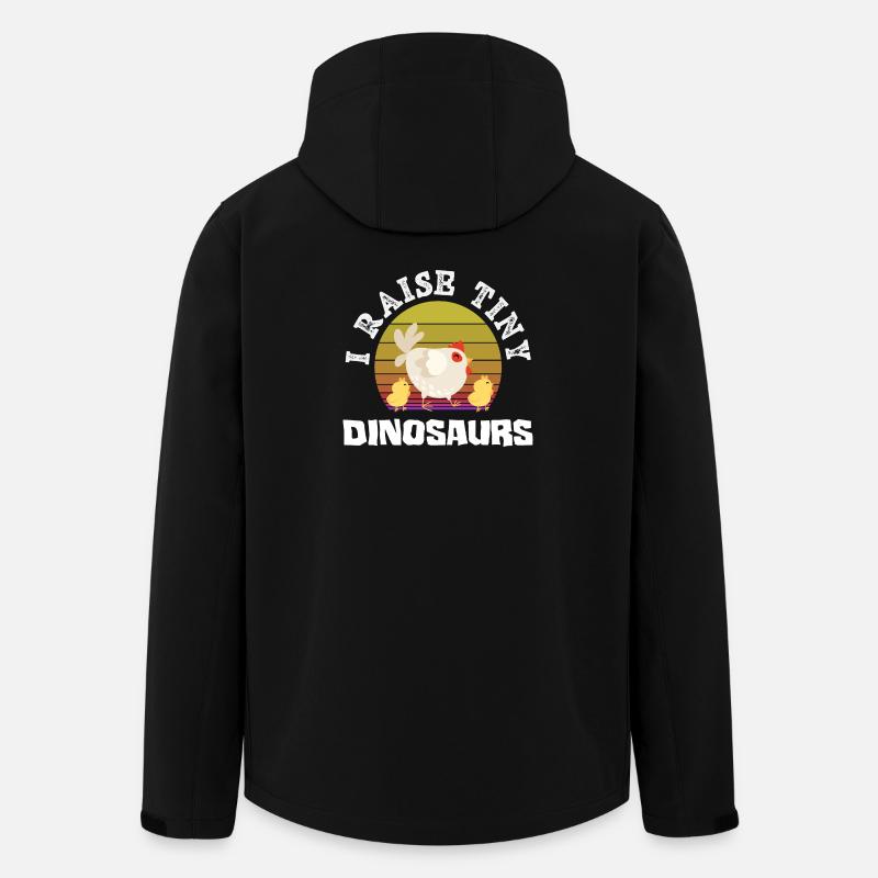 I raise little dinosaur chickens - Men’s Recycled Softshell Jacket by Stanley/Stella - black