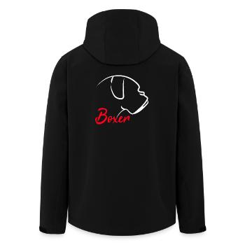 Boxer Hund Hundehalter - Recycelte Männer Softshell-Jacke von Stanley/Stella - Schwarz - Hinten - AI Model Male 185 light (185cm)