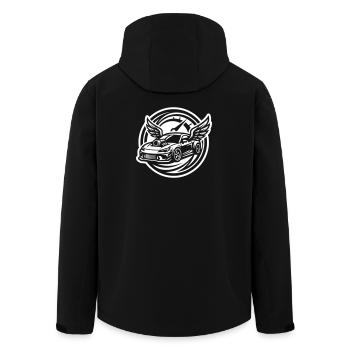 Compteur de réglage de voiture - Veste softshell homme en polyester recyclé Stanley/Stella - noir - Dos - AI Model Male 185 light (185cm)