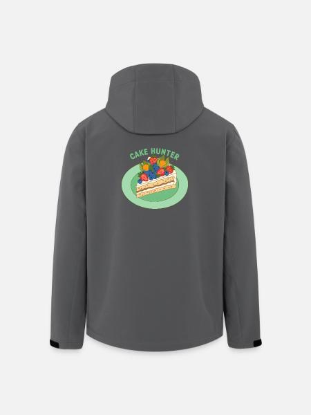 Cake Hunter Fruitcake Illustration - Men’s Recycled Softshell Jacket by Stanley/Stella - black