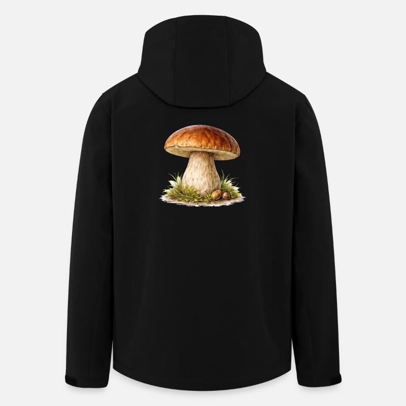 Waldpilz Illustration - Recycelte Männer Softshell-Jacke von Stanley/Stella - Schwarz