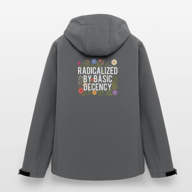 Radicalized Basic Decency Human Rights Kindness Men’s Recycled Softshell Jacket by Stanley/Stella