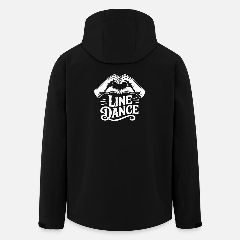 Line Dance Herzhand Logo - Recycelte Männer Softshell-Jacke von Stanley/Stella - Schwarz