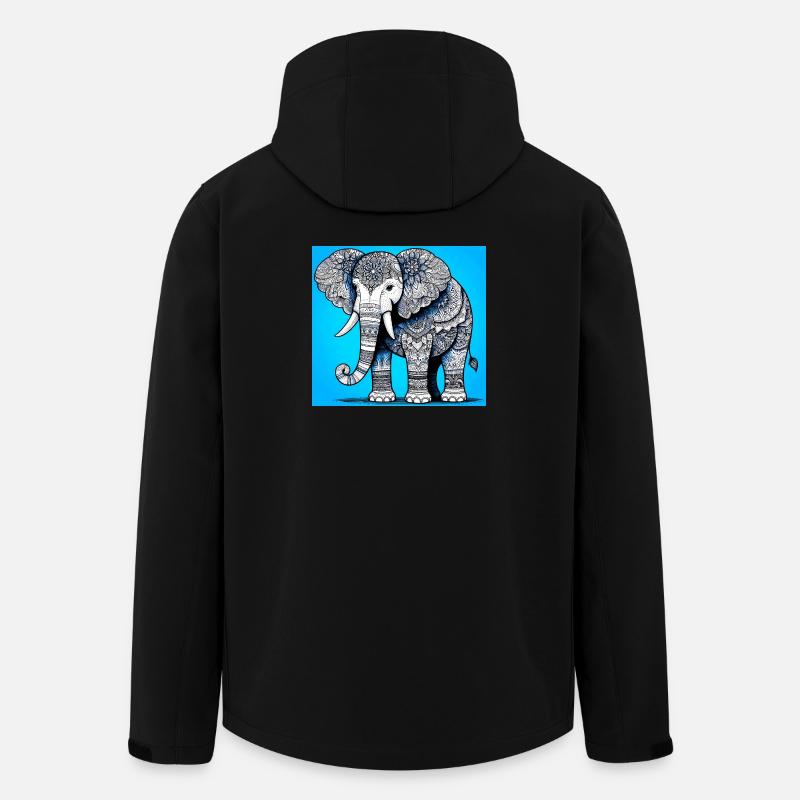 Elefant - Recycelte Männer Softshell-Jacke von Stanley/Stella - Schwarz