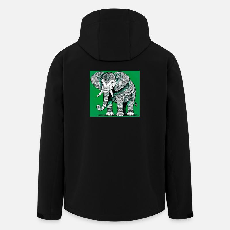 Elefant - Recycelte Männer Softshell-Jacke von Stanley/Stella - Schwarz