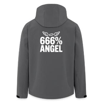 666% Angel - Men’s Recycled Softshell Jacket by Stanley/Stella - black - Back - AI Model Male 185 light (185cm)