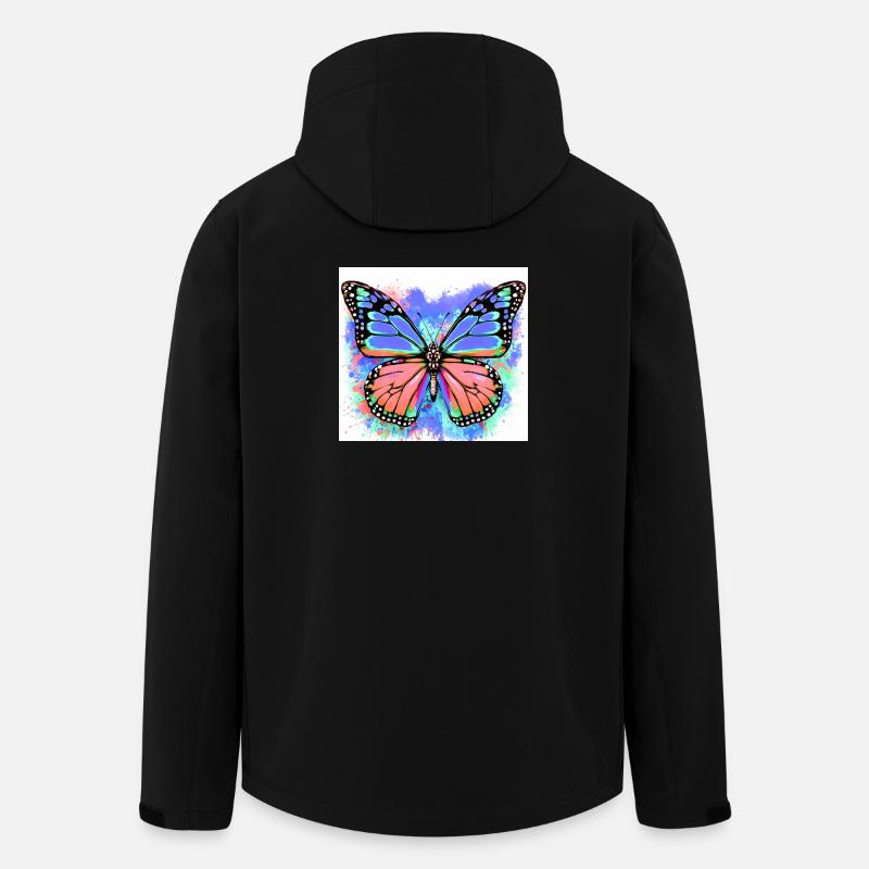 Schmetterling - Recycelte Männer Softshell-Jacke von Stanley/Stella - Schwarz