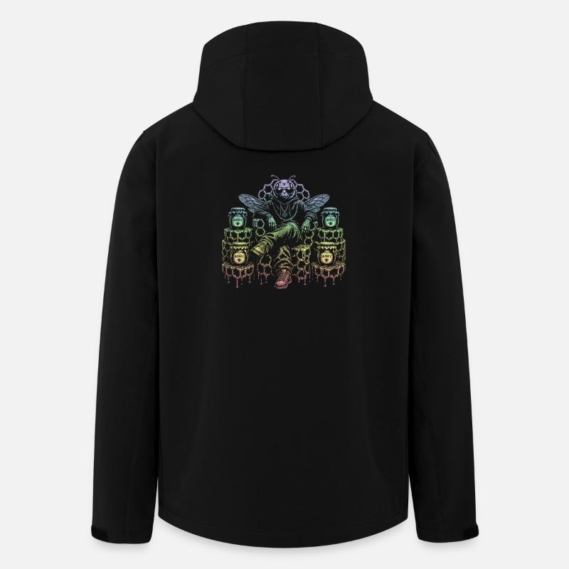 abeille - Veste softshell homme en polyester recyclé Stanley/Stella - noir