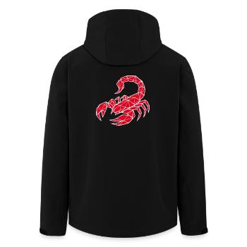 Scorpio – Power & Mystery - Men’s Recycled Softshell Jacket by Stanley/Stella - black - Back - AI Model Male 185 light (185cm)