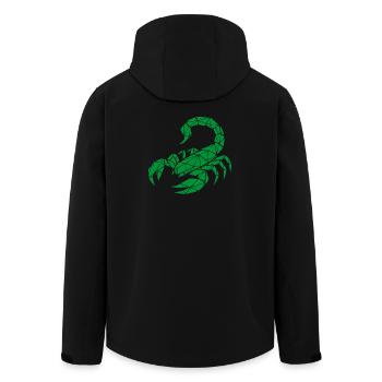 Scorpio – Power & Mystery - Men’s Recycled Softshell Jacket by Stanley/Stella - black - Back - AI Model Male 185 light (185cm)