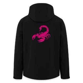 Skorpion – Kraft & Geheimnis - Recycelte Männer Softshell-Jacke von Stanley/Stella - Schwarz - Hinten - AI Model Male 185 light (185cm)