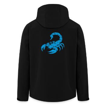 Skorpion – Kraft & Geheimnis - Recycelte Männer Softshell-Jacke von Stanley/Stella - Schwarz - Hinten - AI Model Male 185 light (185cm)