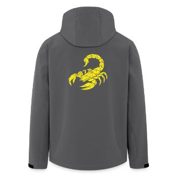 Skorpion – Kraft & Geheimnis - Recycelte Männer Softshell-Jacke von Stanley/Stella - Schwarz - Hinten - AI Model Male 185 light (185cm)