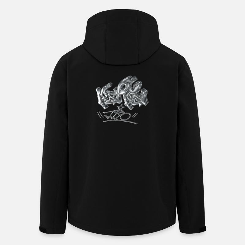 Chrome Graffiti Liebe - Recycelte Männer Softshell-Jacke von Stanley/Stella - Schwarz