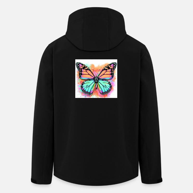 Schmetterling - Recycelte Männer Softshell-Jacke von Stanley/Stella - Schwarz