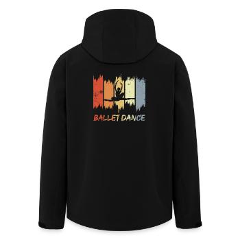 Danse de ballet vintage - Veste softshell homme en polyester recyclé Stanley/Stella - noir - Dos - AI Model Male 185 light (185cm)