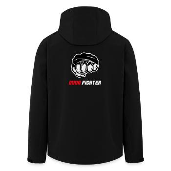 Combat de combat de combattant MMA à la poing - Veste softshell homme en polyester recyclé Stanley/Stella - noir - Dos - AI Model Male 185 light (185cm)