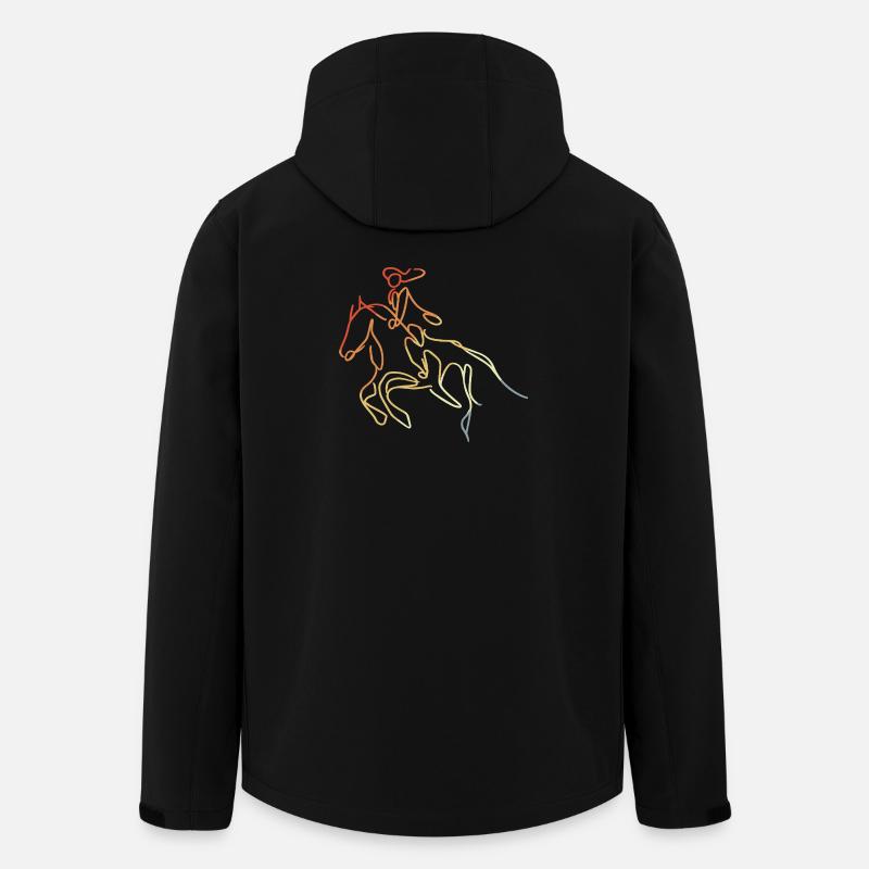 Reiter Mädchen Skizze - Recycelte Männer Softshell-Jacke von Stanley/Stella - Schwarz