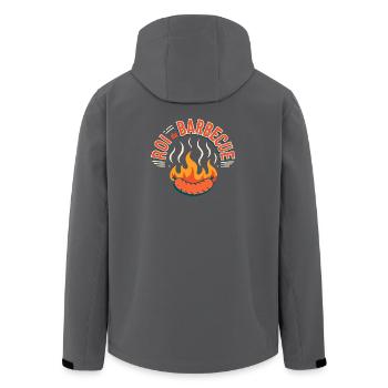 Wurst-auf-Feuer-Barbecue - Recycelte Männer Softshell-Jacke von Stanley/Stella - Anthrazit - Hinten - AI Model Male 185 light (185cm)