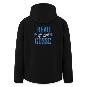 Beau Gosse de 18 ans - Veste softshell homme en polyester recyclé Stanley/Stella - noir - Dos - AI Model Male 185 light (185cm)