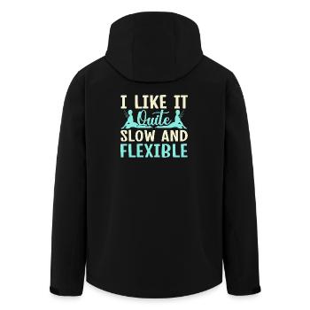 Le yoga aime ça lent et flexible Yoga drôle - Veste softshell homme en polyester recyclé Stanley/Stella - noir - Dos - AI Model Male 185 light (185cm)