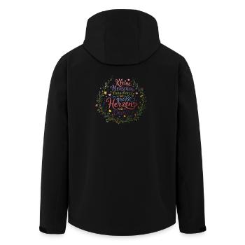 Kleine Menschen brauchen so grosse Herzen... - Recycelte Männer Softshell-Jacke von Stanley/Stella - Schwarz - Hinten - AI Model Male 185 light (185cm)