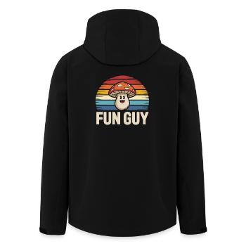 Design rétro drôle de champignons avec un gars amusant - Veste softshell homme en polyester recyclé Stanley/Stella - noir - Dos - AI Model Male 185 light (185cm)