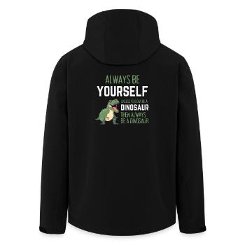 Sei immer du selbst, es sei denn, du kannst ein Dinosaurier sein - Recycelte Männer Softshell-Jacke von Stanley/Stella - Schwarz - Hinten - AI Model Male 185 light (185cm)