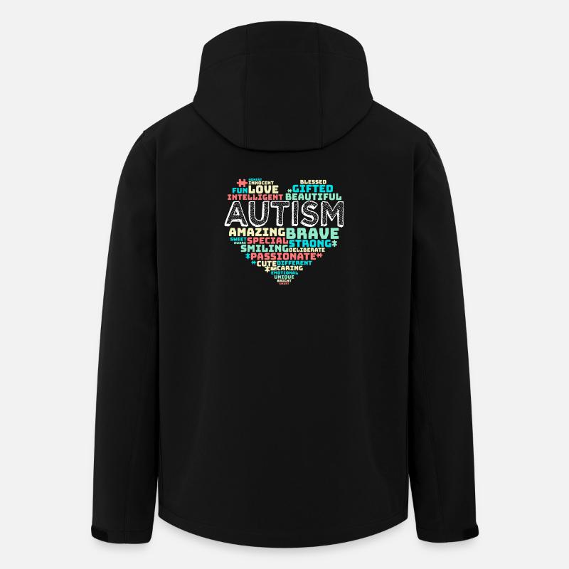 Herz-Puzzlespiel-Autismus-Hemd - Recycelte Männer Softshell-Jacke von Stanley/Stella - Schwarz