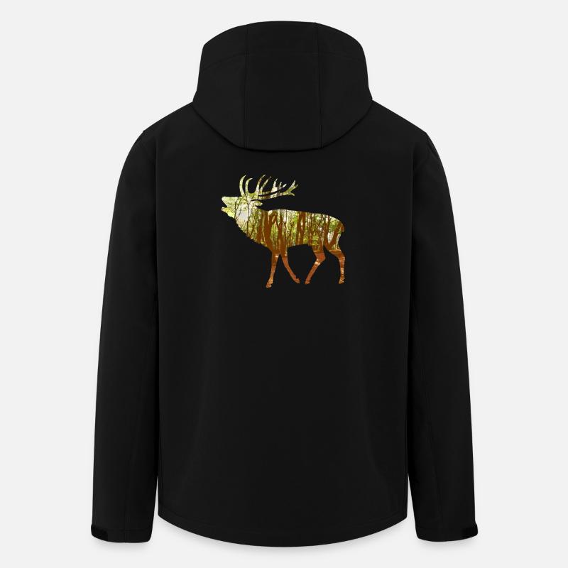 Röhrender Hirsch - Recycelte Männer Softshell-Jacke von Stanley/Stella - Schwarz