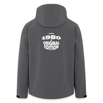 1980 Year of birth - Men’s Recycled Softshell Jacket by Stanley/Stella - black - Back - AI Model Male 185 light (185cm)