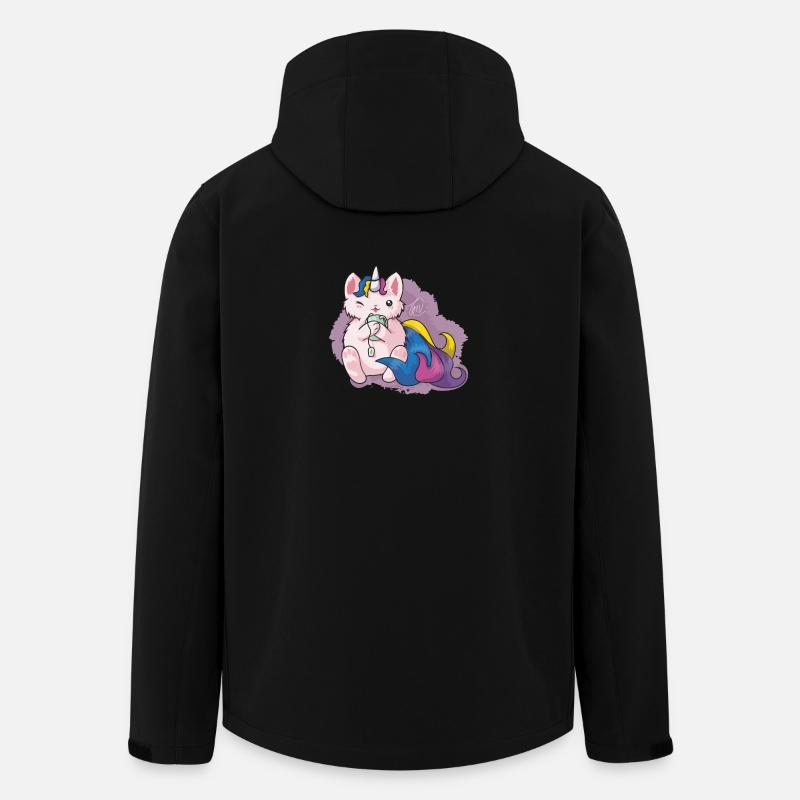 Kitty Katacorn Teatime - Recycelte Männer Softshell-Jacke von Stanley/Stella - Schwarz