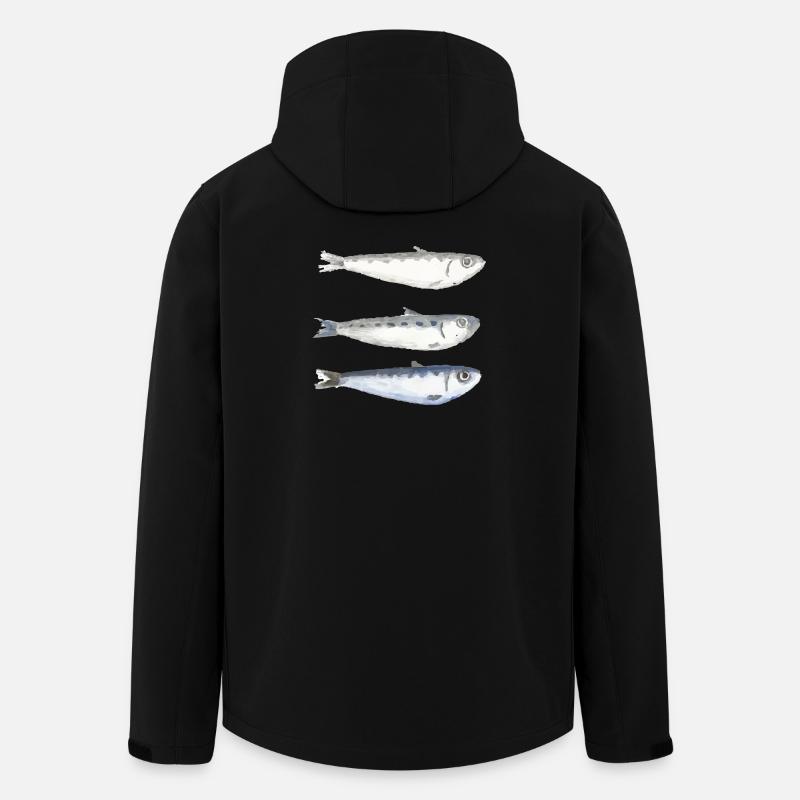 Sardine - Recycelte Männer Softshell-Jacke von Stanley/Stella - Schwarz
