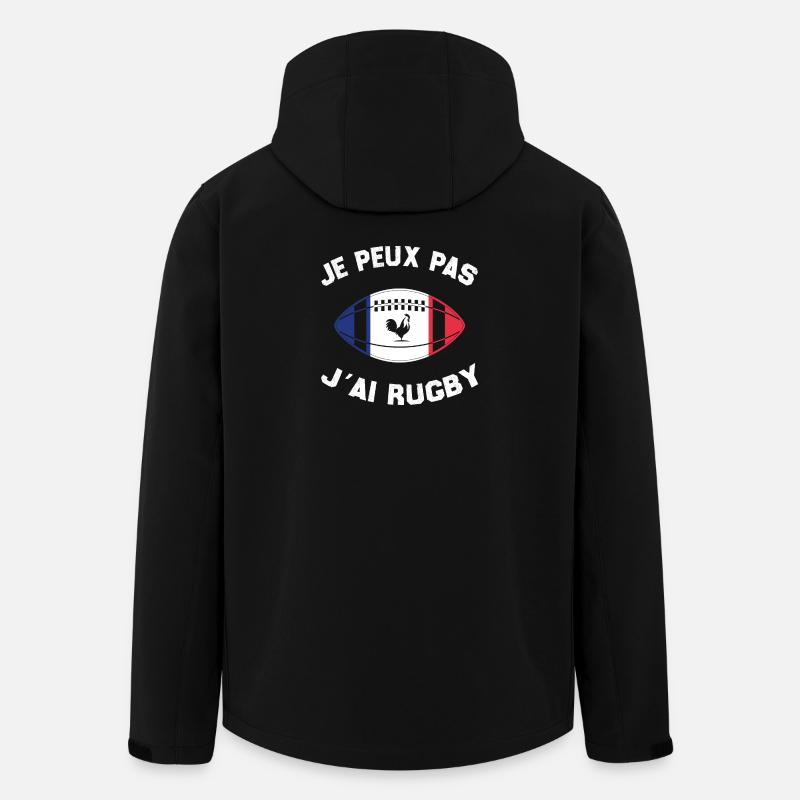 Je Peux Pas J'ai Rugby - Veste softshell homme en polyester recyclé Stanley/Stella - noir