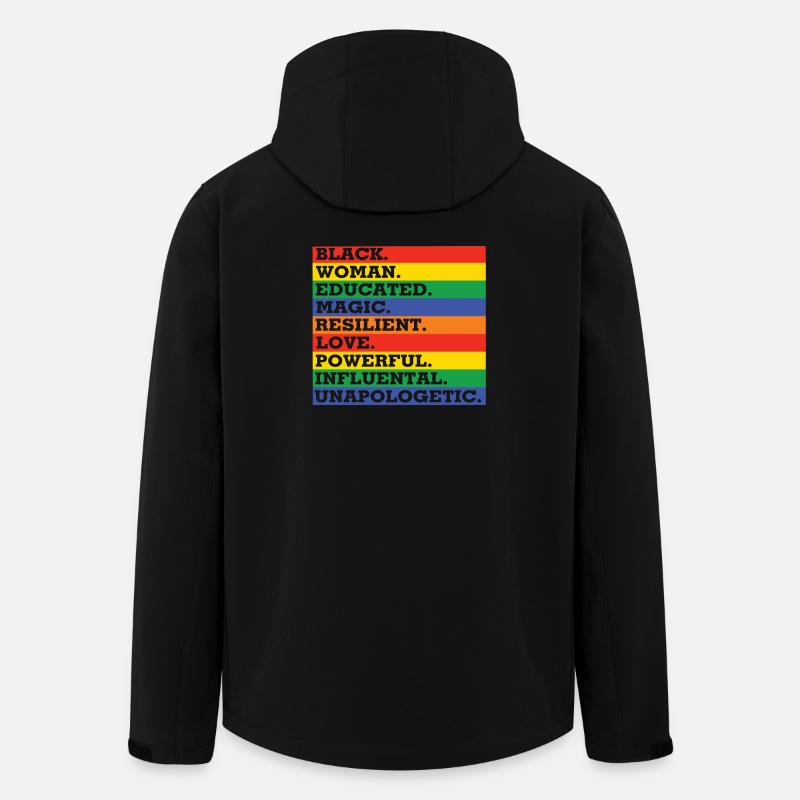 Motivierende Regenbogen-Farbenkombination - Recycelte Männer Softshell-Jacke von Stanley/Stella - Schwarz