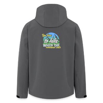 Vous devez faire de la randonnée lorsque la montagne vous appelle - Veste softshell homme en polyester recyclé Stanley/Stella - noir - Dos - AI Model Male 185 light (185cm)
